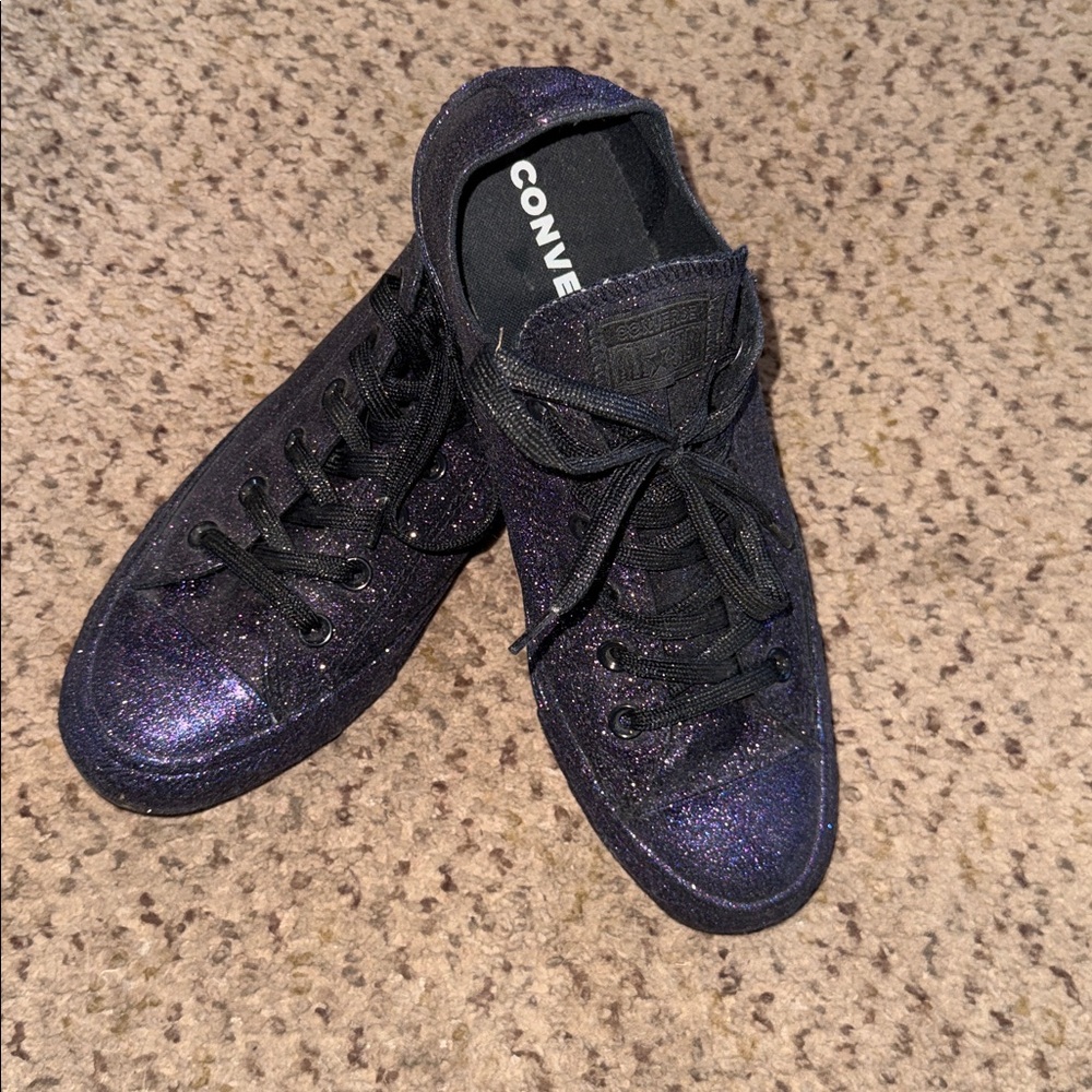 Converse monochrome Sparkling Purple Sneakers